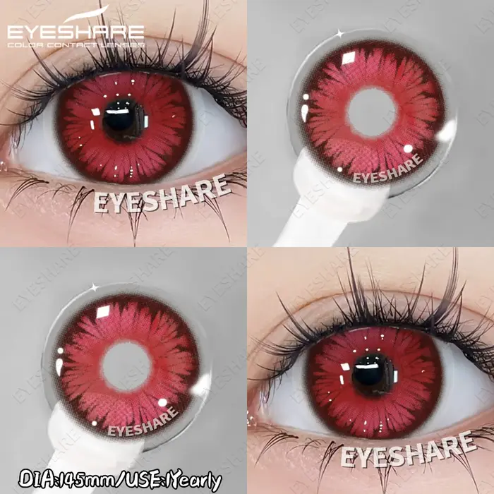 EYESHARE Anime lentilles de Contact colorées Cosplay yeux bleus