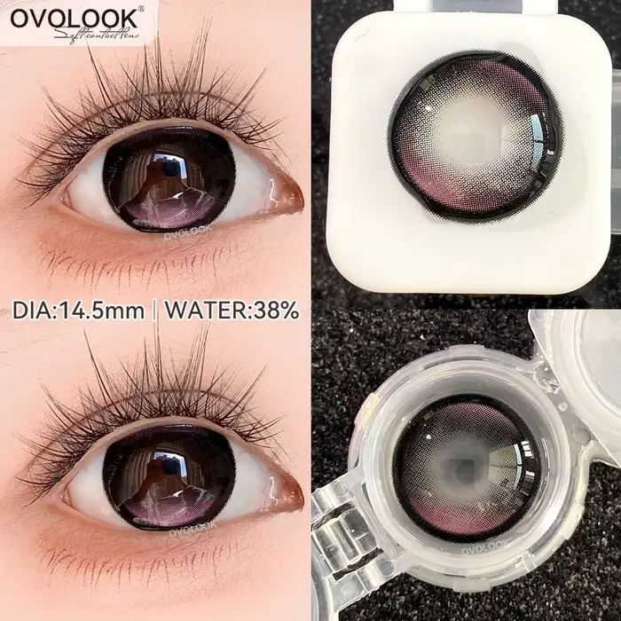 2pcs lentilles de Contact de couleur arc-en-ciel pour les yeux Belleza