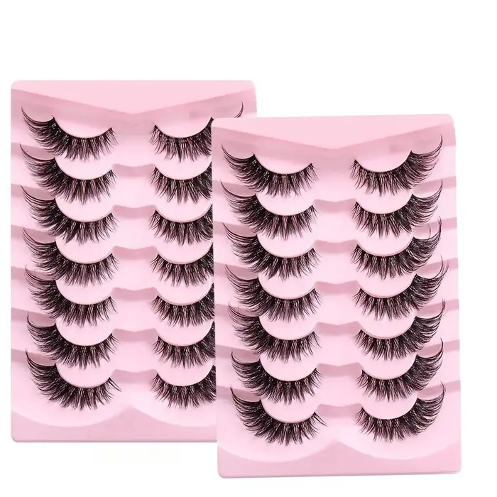 Faux cils 7 paires – Coin étendu d'aspect naturel