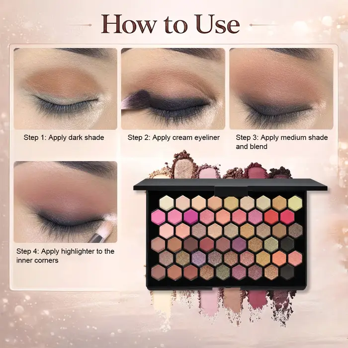 POPFEEL Palette de fards à paupières 54 couleurs – Tons de terre polyvalents et nuances arc-en-ciel vibrantes en un compact – Créez des looks de maquillage sans fin