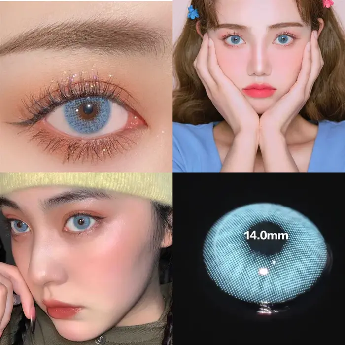 Lentilles de contact annuelles 10Ma Jiu Yellow Natural Color pour les yeux