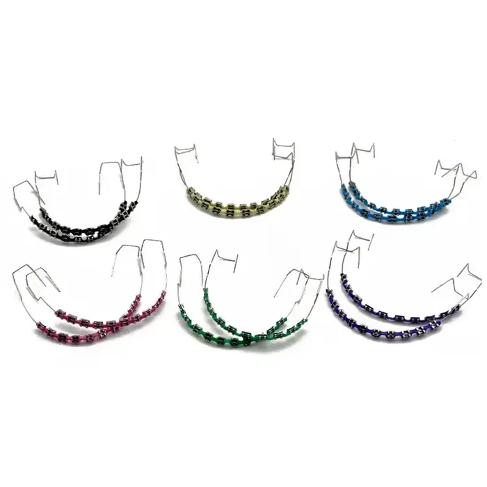 Faux bretelles support coloré fils métalliques temporaires accessoires de mode orthodontiques pour Cosplay Costume fête adultes adolescents dentaires