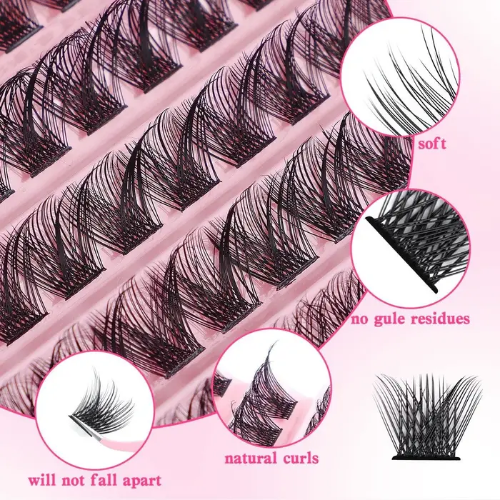 Ensemble de cils en grappe - Kit d'extension