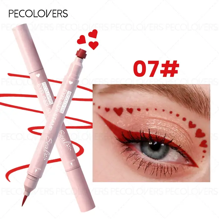 1 eyeliner liquide pour la Saint-Valentin (avec tampon) - Formule imperméable