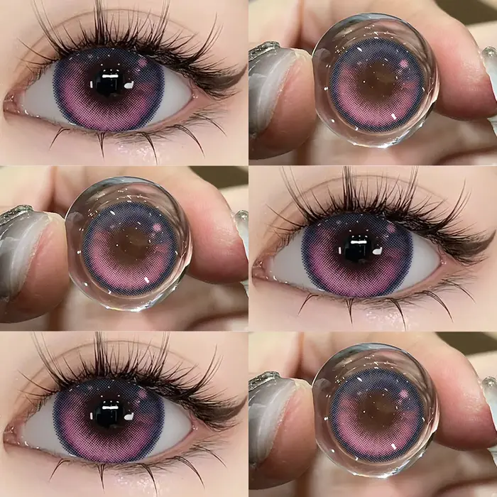UYAAI 1 paire de lentilles violettes pour les yeux