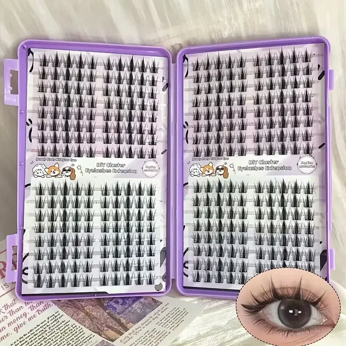 Extensions de cils individuels en grappe