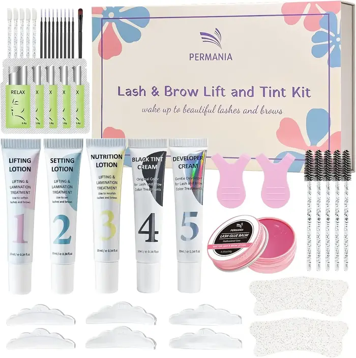 Kit de teinture et de permanente pour cils et sourcils PERMANIA