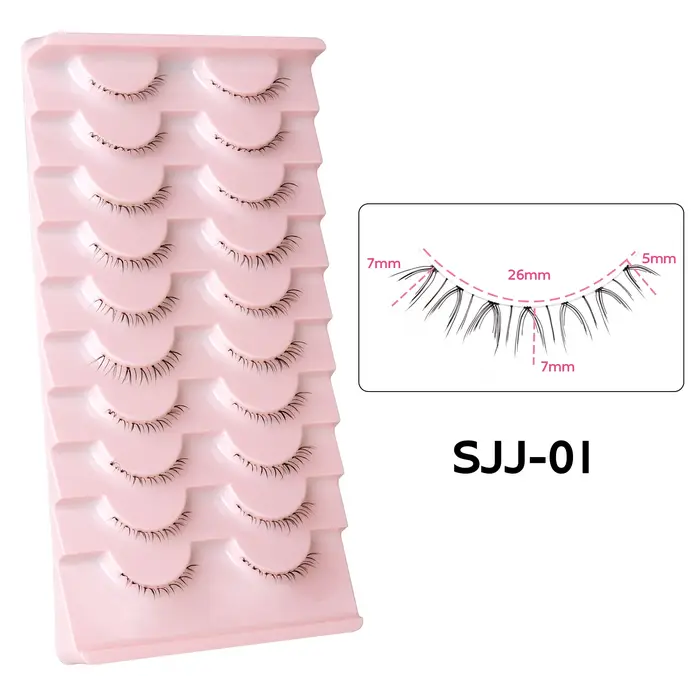 10 paires de cils inférieurs Manga