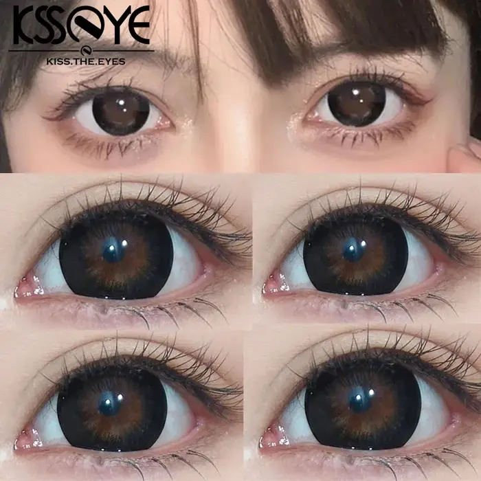 KSSEYE 1 paire de lentilles de couleur naturelle pour les yeux avec chron bébé yeux noirs lentilles