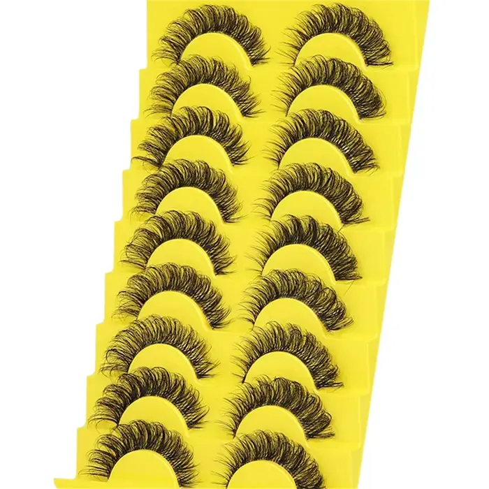 Faux cils en vison, cils moelleux