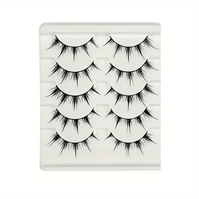 5 paires de faux cils de style anime