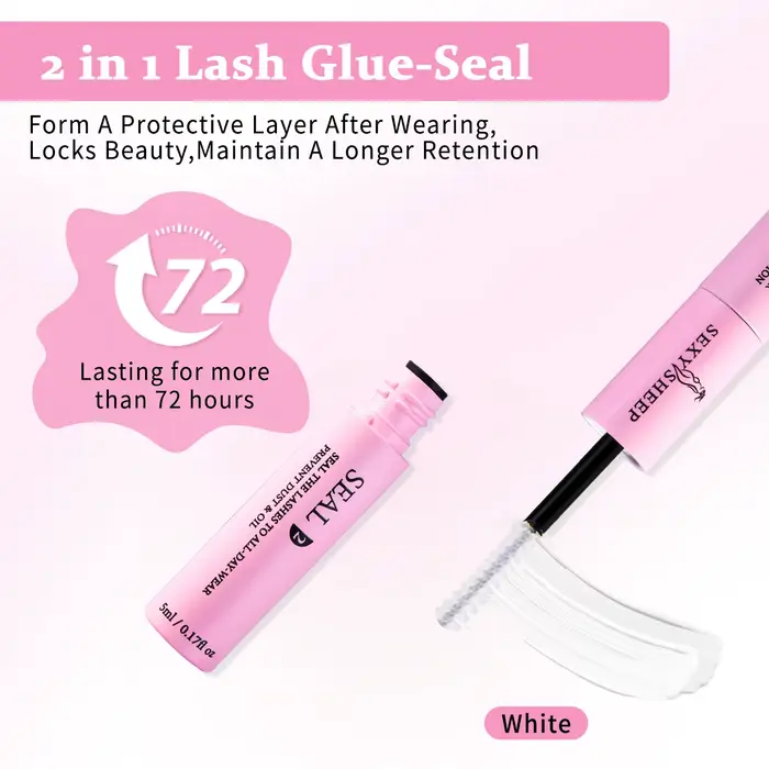 Colle à grappes de cils, liaison et joint de cils 10 ml colle à cils 2 en 1 pour grappes, adhésif po