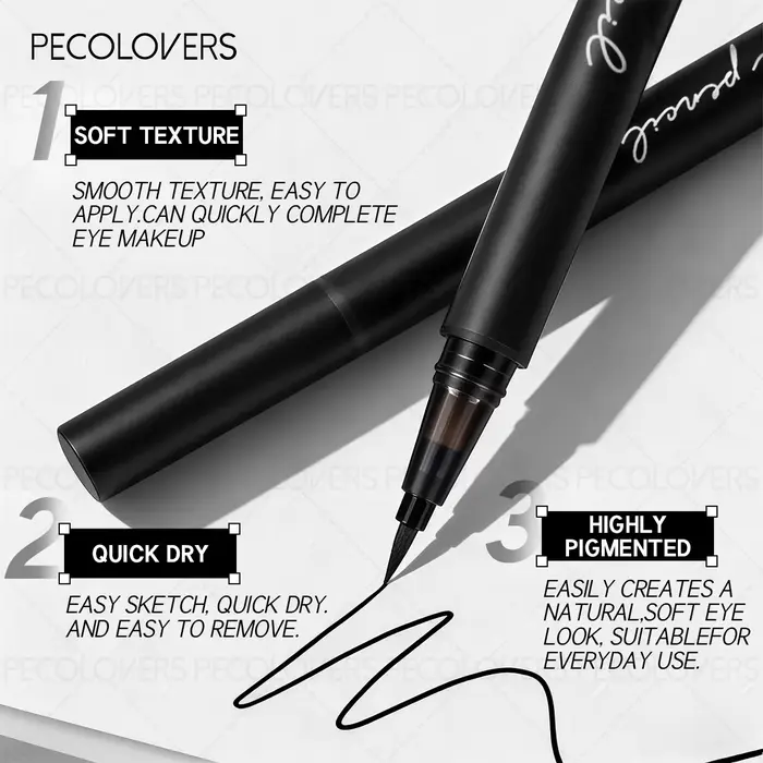 Lot de 3 Eyeliners Liquides Ultra-fins