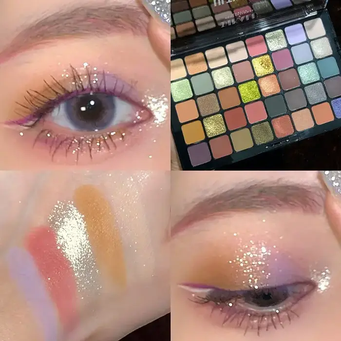 DIKALU Palette de fard à paupières 40 couleurs Utopia Queen Earth Pearl Matte Brillant Palette multi
