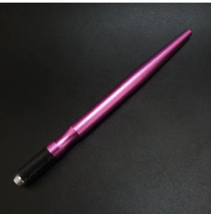 Stylo de tatouage manuel en alliage d'aluminium pour sourcils, couteau à ondulations pour microbladi
