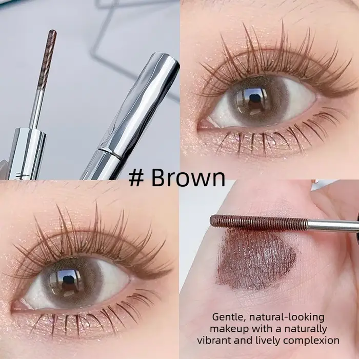Mascara à tête de brosse en spirale imperméable