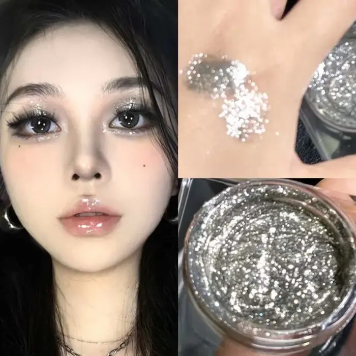 Fard à paupières liquide à paillettes violettes