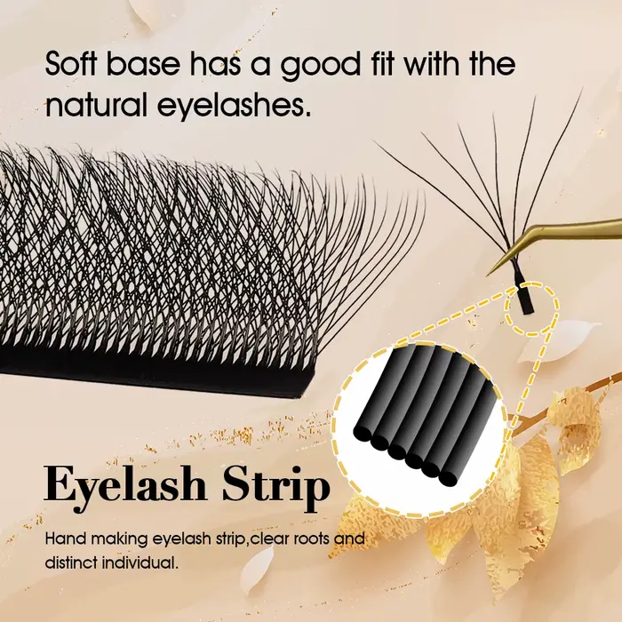 MASSCAKU W forme 3D 4D 5D Volume préfabriqué ventilateurs faciles Nature lumière douce cils individuels trèfle