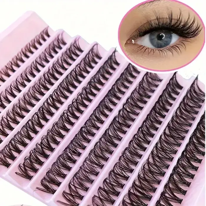 Lot de 200 faux cils en grappe individuelle