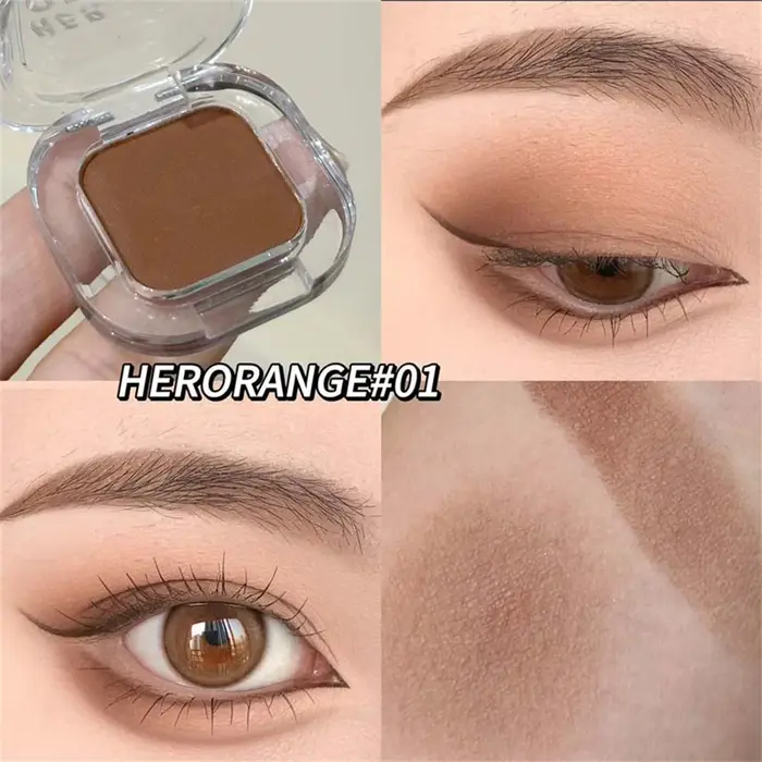 Palette de fards à paupières rouge-brun multifonctionnelle, maquillage soyeux mat, eye-liner rouge c