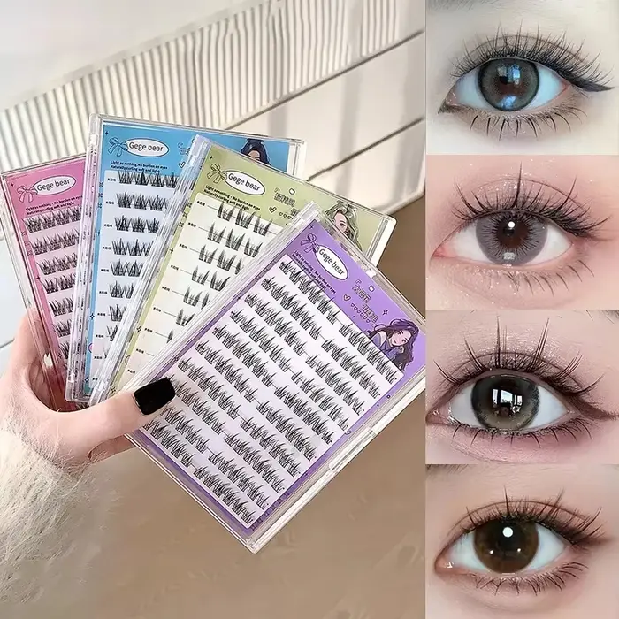 Faux cils en grappes sans colle - Auto-adhésifs