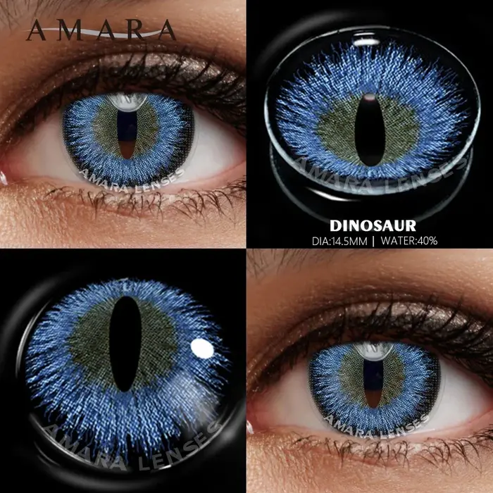 AMARA lentilles de Contact de couleur pour les yeux 1 paire Anime Cosplay lentilles colorées bleu Ha