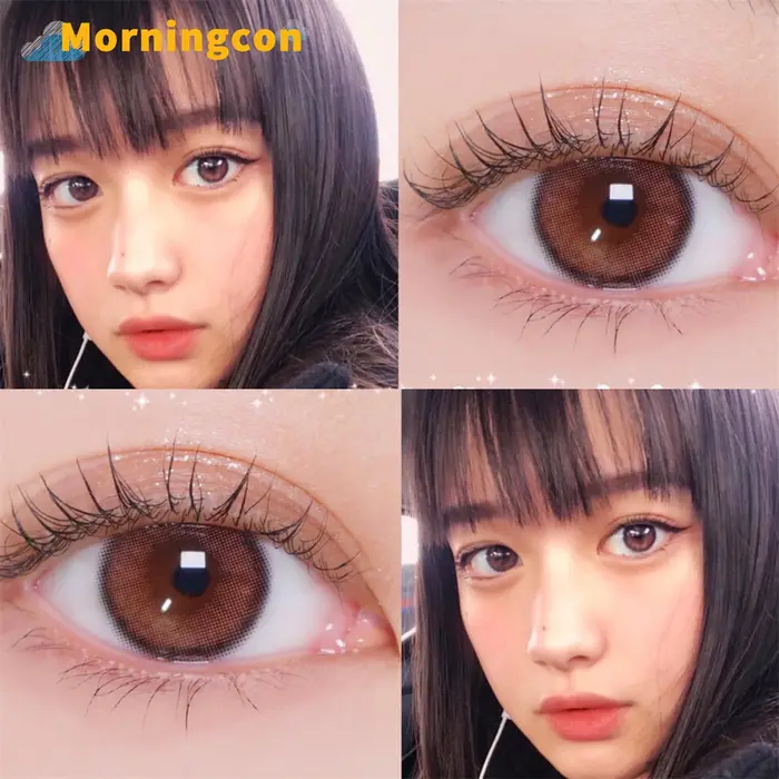 MorFight-Lentilles de contact ambrées brunes pour les yeux