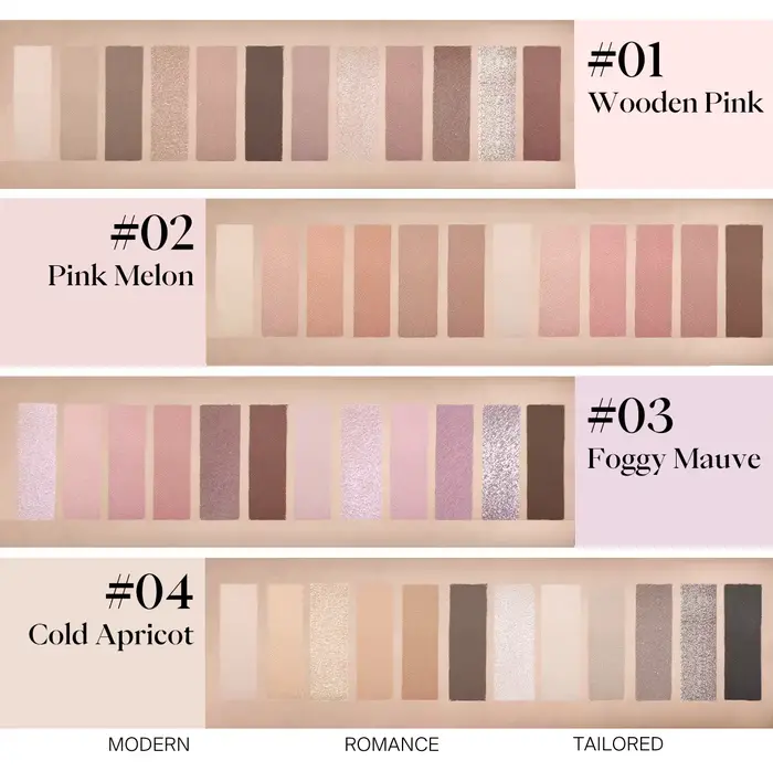 JOOCYEE Palette de fards à paupières 12 nuances