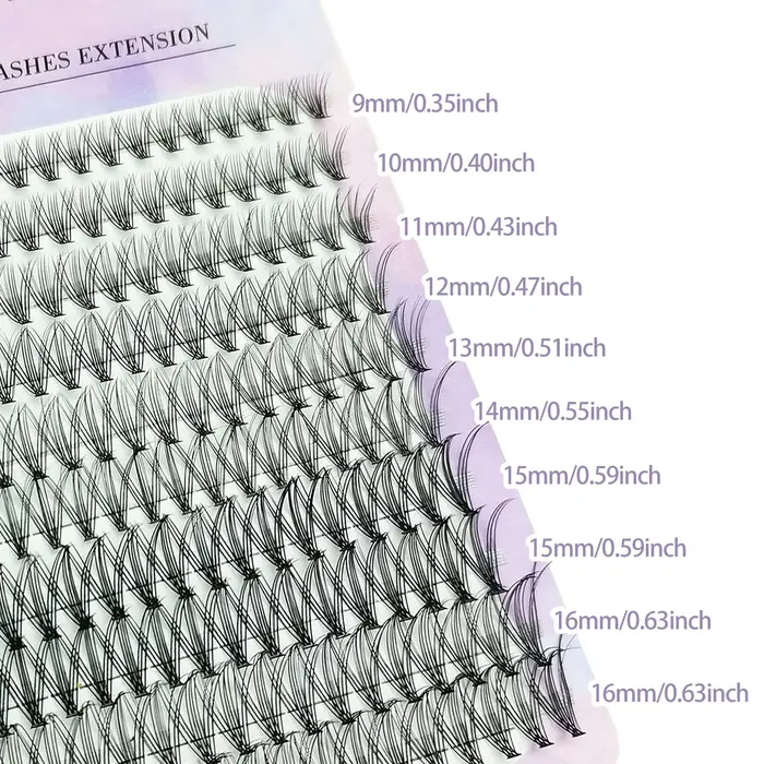 200 grappes de faux cils DIY - Boucle C/D