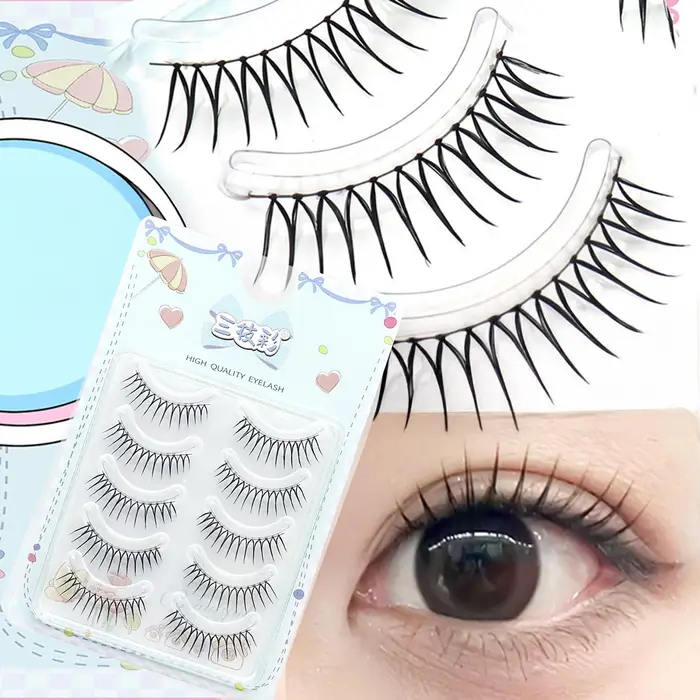 Faux cils coréens en forme de U Ins Zhang Yuanying