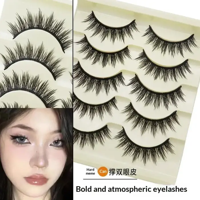 5 paires de faux cils Manga pour cosplay