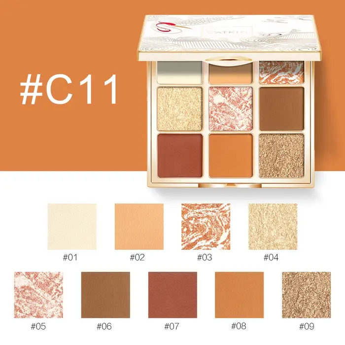 CATKIN Makeup Palette de fards à paupières 9 couleurs, Palette de maquillage de fard à paupières mat