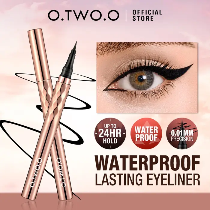 O.TWO.O Eyeliner liquide noir maquillage des yeux Super imperméable longue durée Eye Liner facile à 