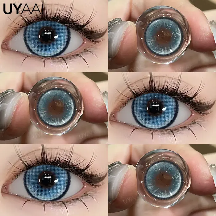 UYAAI couleur Contact maquillage lentille bleue élèves colorés pour l'occasion annuelle beauté oeil