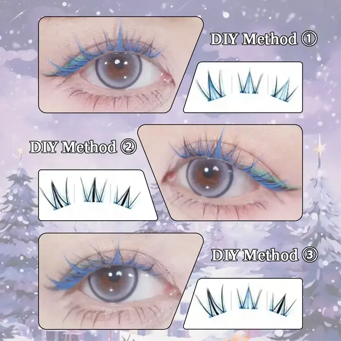 Cils colorés sans colle