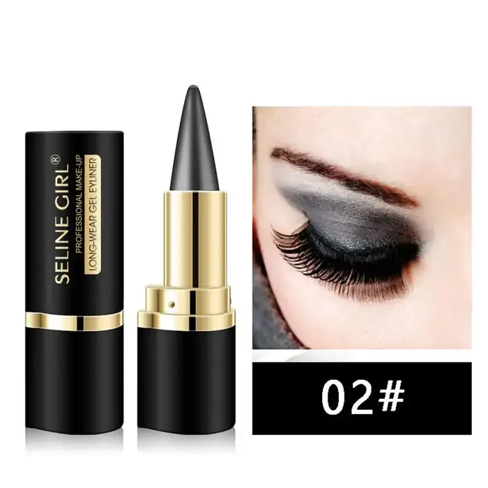 Crayon Eyeliner Lisse et Facile à Appliquer, Imperméable, Résistant à la Transpiration, Noir Mat et 