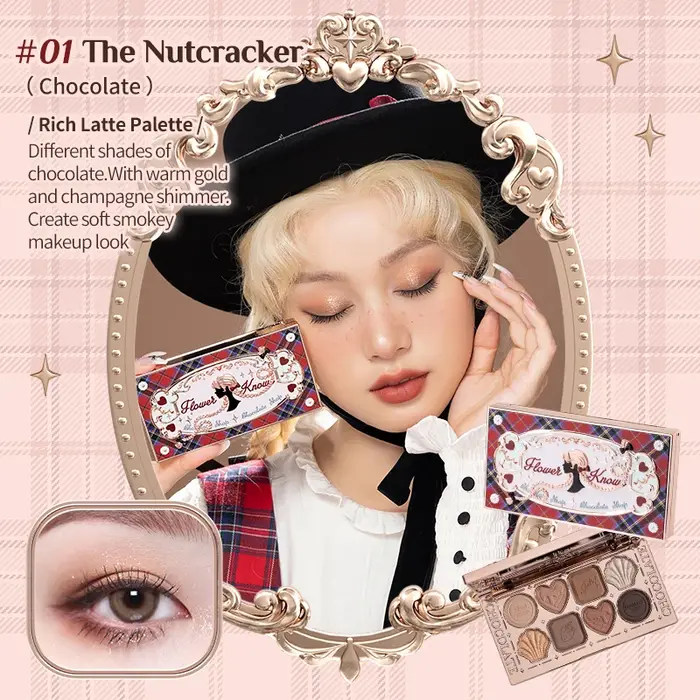 Flower Knows maquillage fard à paupières chocolat Wonder-Shop paillettes mat ombre