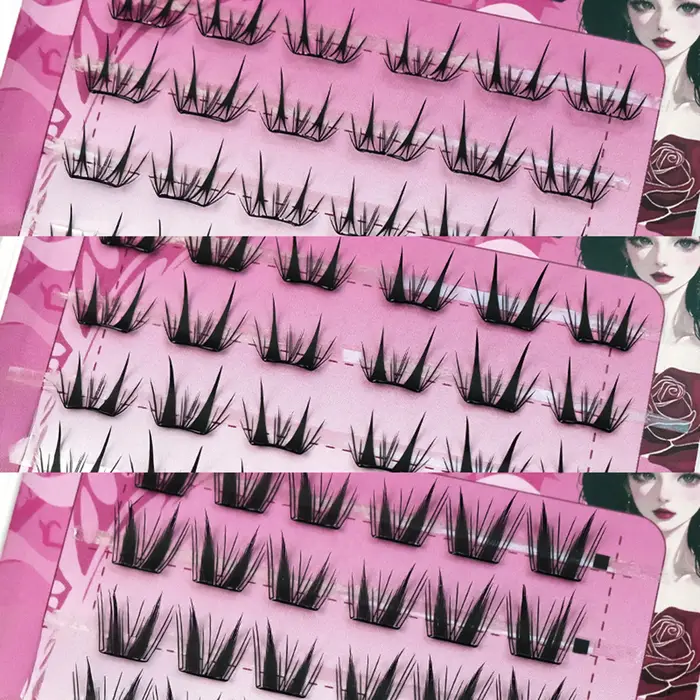 10 rangées de faux cils naturels