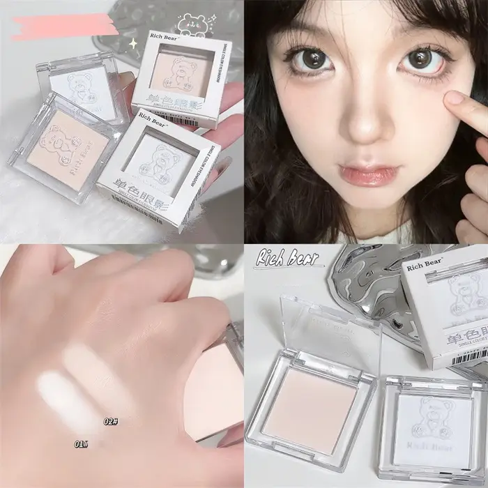 Palette de maquillage de fard à paupières couleur Jade blanc