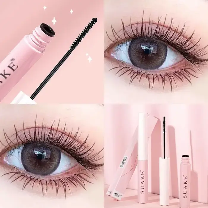 Mascara noir marron Ultra-fin, petite brosse allongeante, Extension de cils 3D noirs, imperméable et