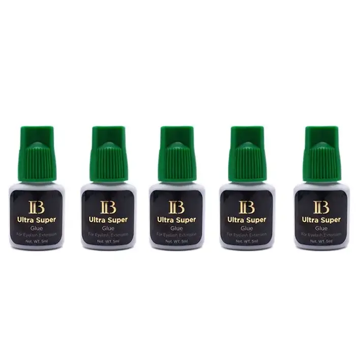 5 flacons de colle IB 5 ml, colle individuelle la plus forte à séchage rapide pour extensions de cil
