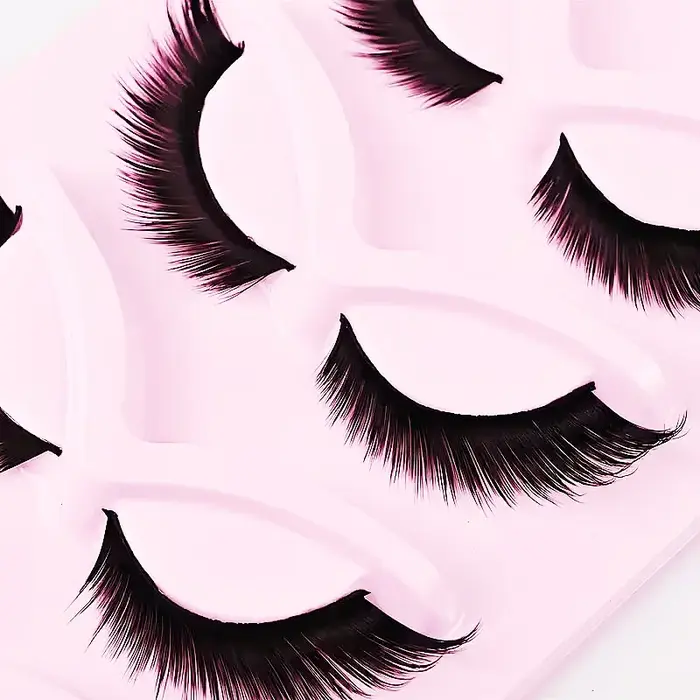 5 paires de faux cils aspect naturel