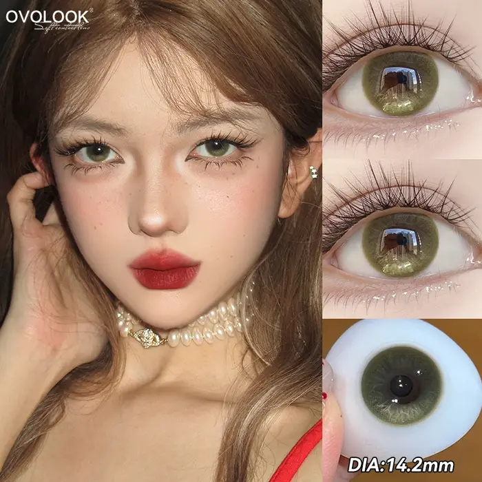 2pcs lentilles de Contact de couleur arc-en-ciel pour les yeux