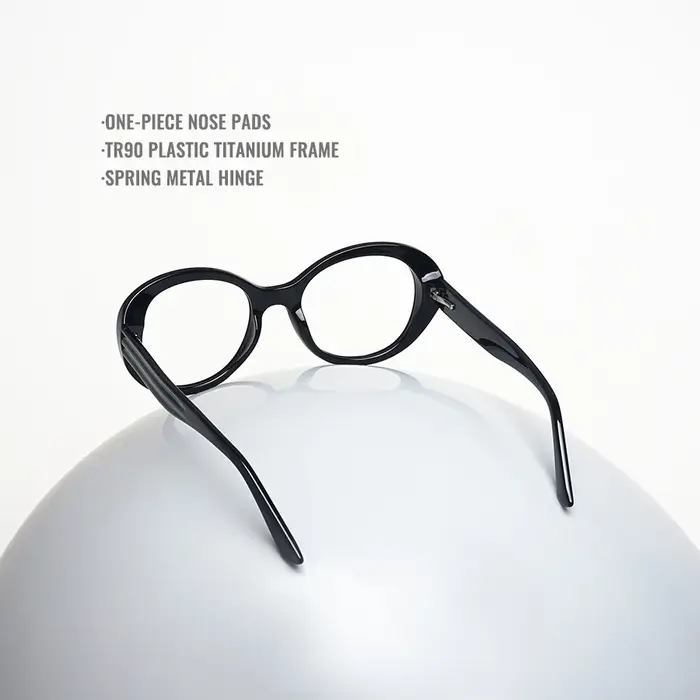 Toketorism Vintage ovale montures de lunettes femmes lumière bleue