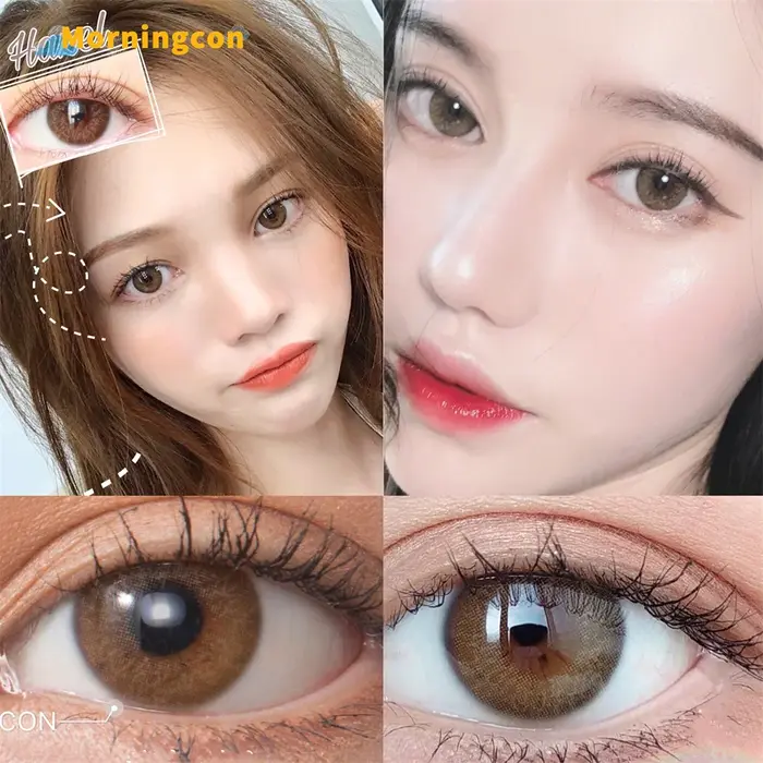 Easysmall lentilles de Contact de couleur marron Iris pour les yeux petite beauté élève lentille cosmétique naturelle annuelle degrés de myopie