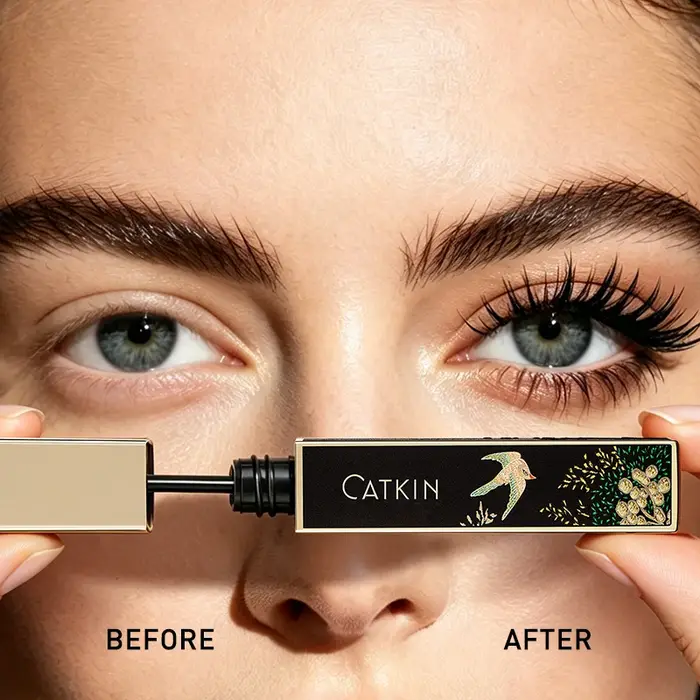 Mascara CATKIN Noir, Volumisant et Allongeant, Imperméable, Pour Halloween et Cosplay, Crée des Cils Plus Longs, Plus Épais et Dramatiques, Prêts pour les Fêtes