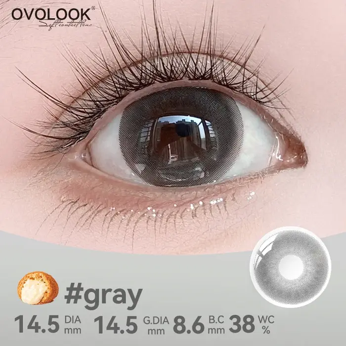 OVOLOOK - 2 pièces/paire Lentilles de contact colorées de style coréen pour les yeux