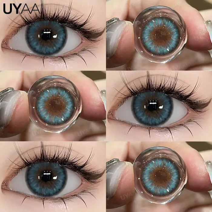 UYAAI couleur Contact maquillage lentille bleue élèves colorés pour l'occasion annuelle beauté oeil