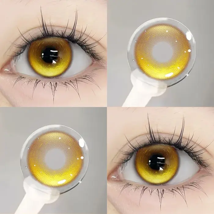 Paire Halloween Cosplay lentilles de Contact colorées pour les yeux Anime noir blanc couleur Contacts cosmétiques