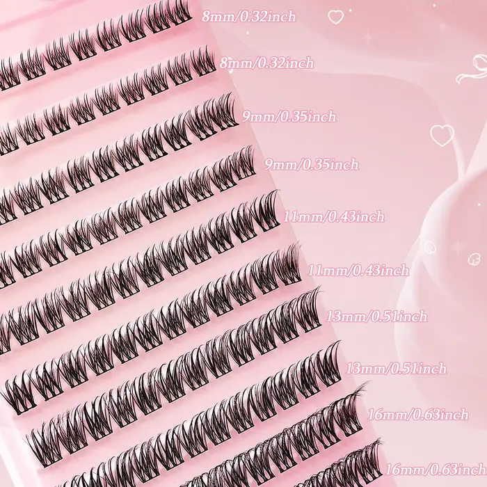 120 grappes de cils DIY minces